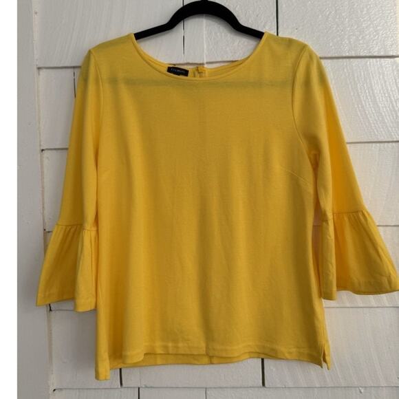 Talbots Tops - Talbots Women's Medium 3/4 Bell Cuff Sleeve Knit Top Career Elevated Basic Artsy